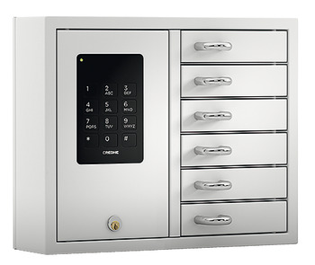 Keybox, 9006 B, avec 6 compartiments pour clés