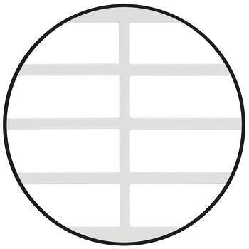 grille d'aération, carré, aluminium, lamelles orientées vers l'arrière
