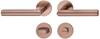 Garniture de béquilles de porte, acier inox, Startec, modèle LDH 2171, aspect bronze mat