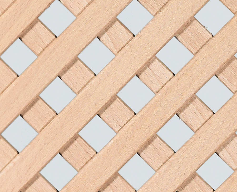 grille décorative et grille d'aération, bois, orientation des lames 45° -  dans la boutique Häfele France