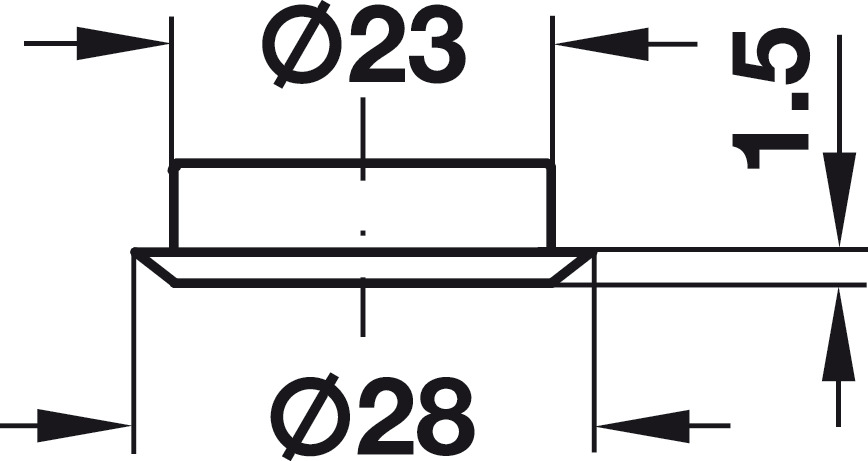 Guide de tringle, pour fermeture centrale pivotante, forme ouverte