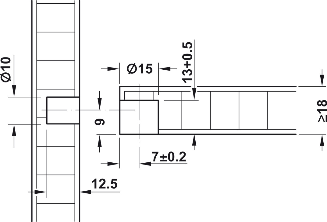Ferrure d'assemblage de plan de travail - Distance de perçage : 48 à 60 -  Longueur : 116 mm - TCASYSTEM : : Bricolage